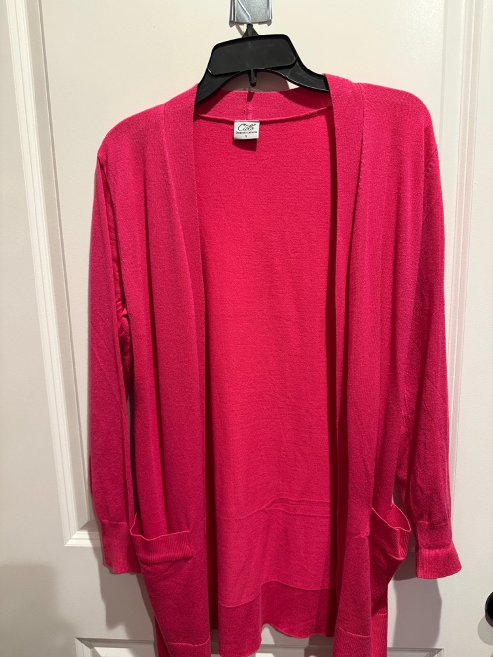 Cielo Hot Pink Open-Front Cardigan